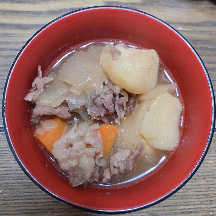 じゃがいもたっぷり♪肉じゃが風つゆだく牛丼